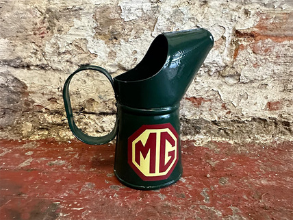 decorative MG oil jug